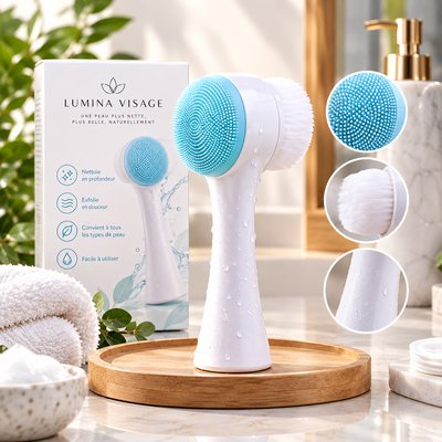 Brosse nettoyante visage 2-en-1